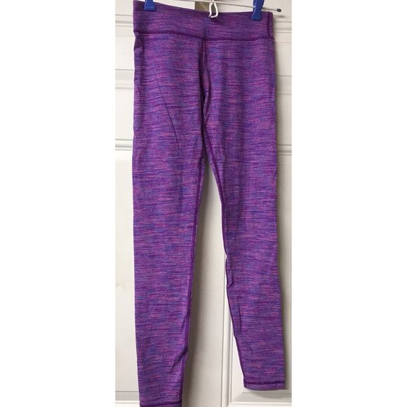 Ivivva By Lululemon Leggings Multistripe Purple Size 14 Girls Length 29” - Picture 1 of 4
